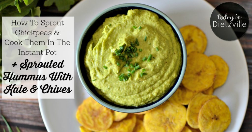 Sprouted Hummus With Kale & Chives + How To Sprout Chickpeas