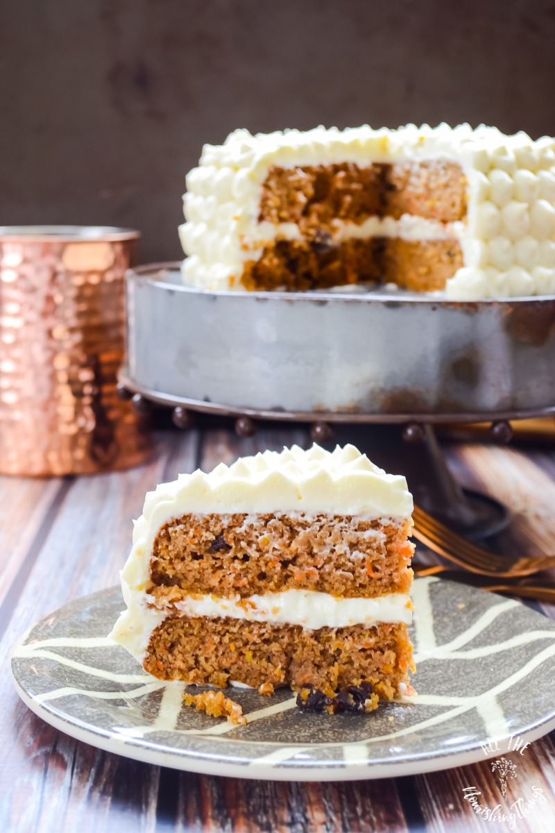 GRAIN FREE LOW CARB MAPLE CARROT CAKE W CULTURED CREAM